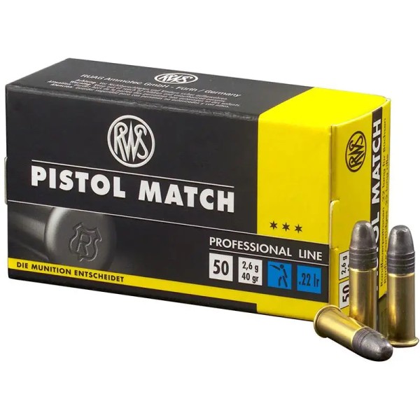 RWS 22lr PISTOL MATCH 40grs