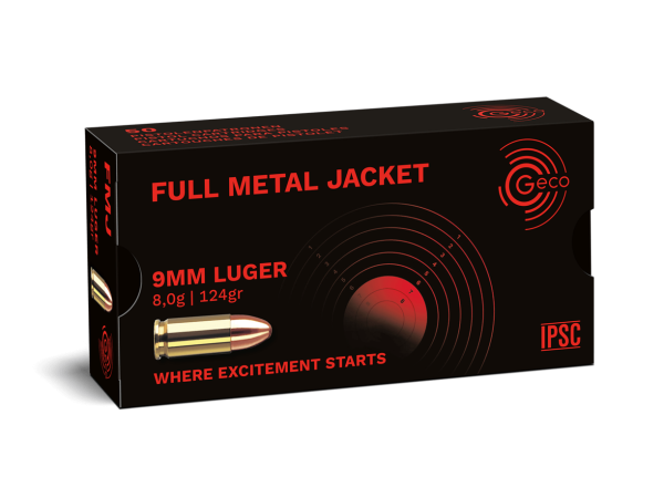 GECO 9 mm Luger Full Metal Jacket 124grs