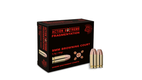 GECO 9 mm Browning Short Action Extreme Fragmentation 85grs