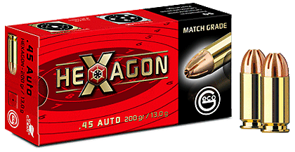 GECO .45 AUTO HEXAGON 13,0 g, 200 grs