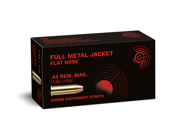 GECO .44 Rem. Mag. Full Metal Jacket Flat Nose 230grs