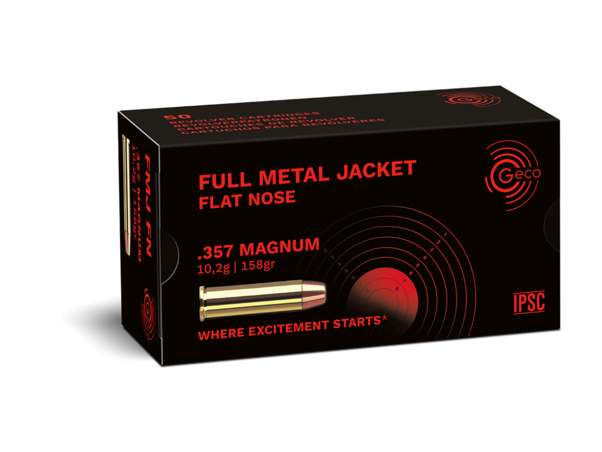 GECO .357 Magnum Full Metal Jacket Flat Nose 158grs Spartan Arms