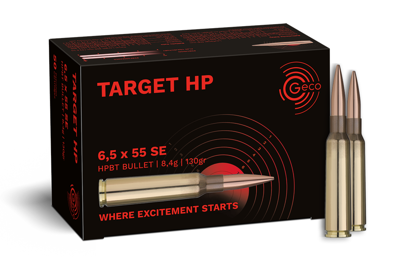 GECO 6,5x55 SE Target HP 130grs Spartan Arms