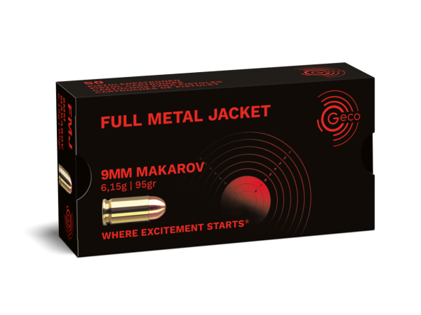 GECO 9 mm Makarov Full Metal Jacket 95grs