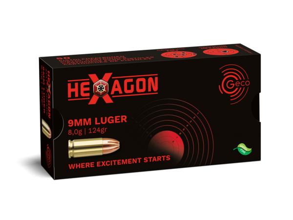 GECO 9 mm Luger HEXAGON 124grs
