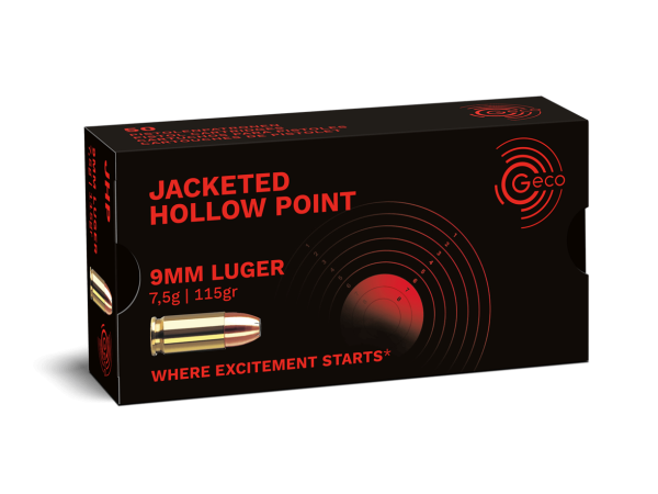 GECO 9 mm Luger Jacketed Hollow Point 115grs