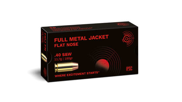 GECO .40 S&W Full Metal Jacket Flat Nose 180grs